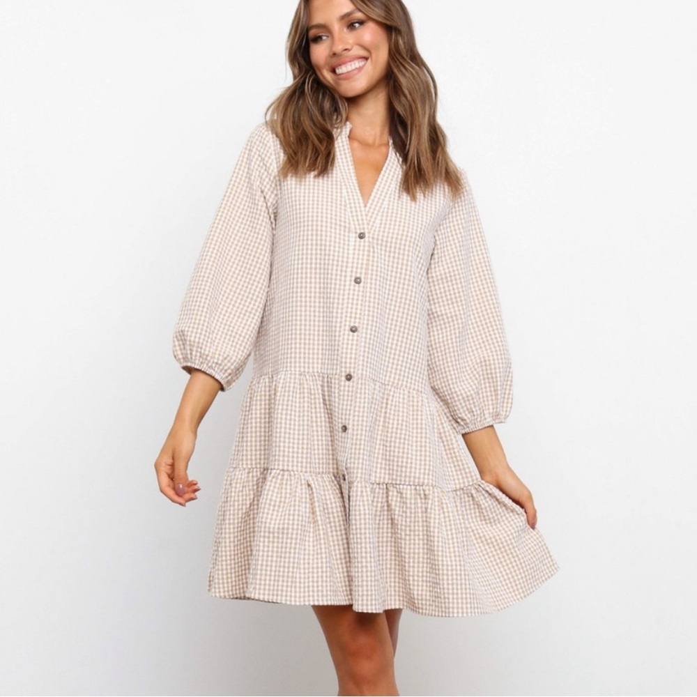 Petal and Pup Gingham Dress